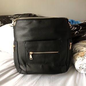 BRAND NEW BLACK DIAPER BAG